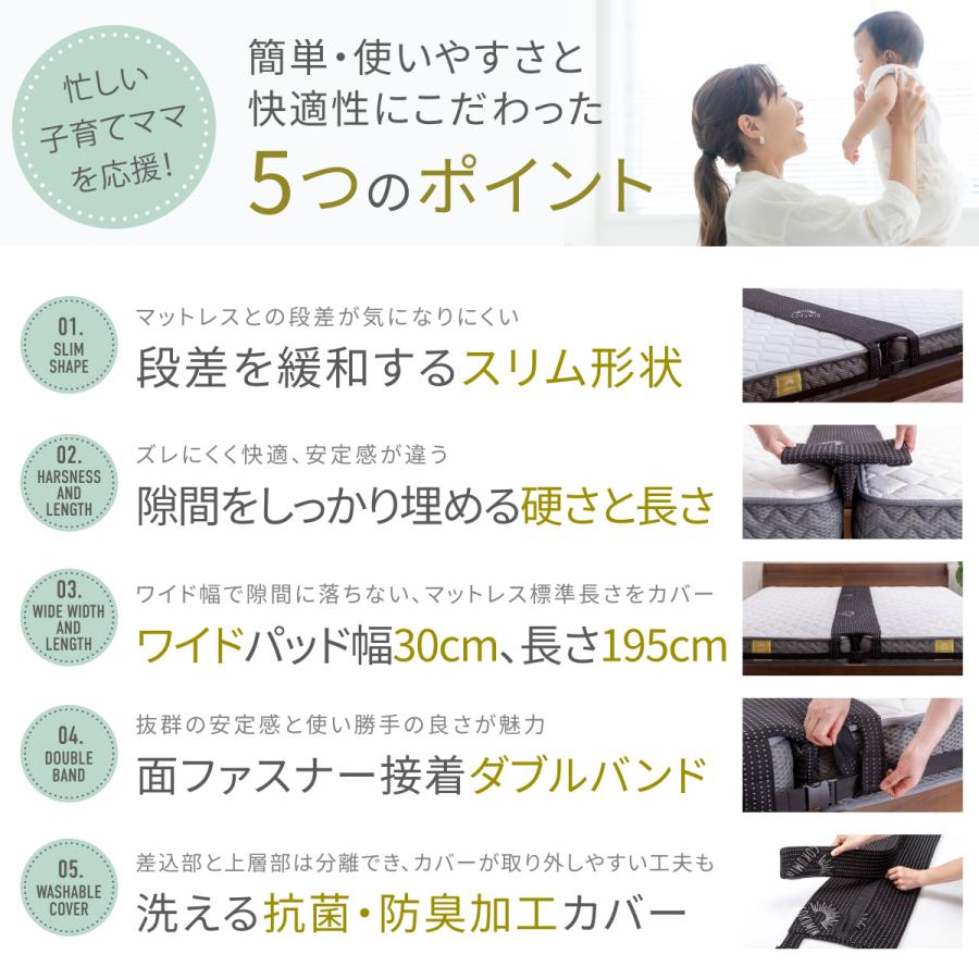 GOKUMIN ゴクミン すきまパッド マットレス プレミアムスリム隙間パッド 190cm ワイド幅 30cm 隙間パッド すきまスペーサー 爆買 | GOKUMIN | 08