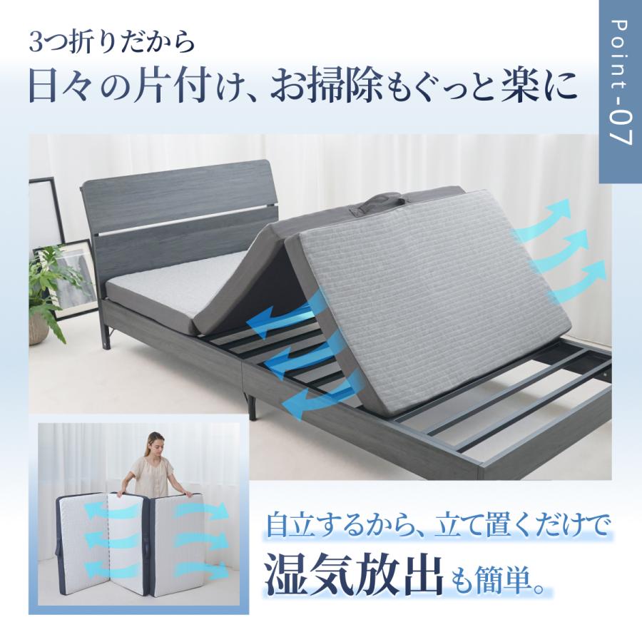 GOKUMIN ゴクミン 三つ折りマットレス セミダブル 高反発 プロファイル