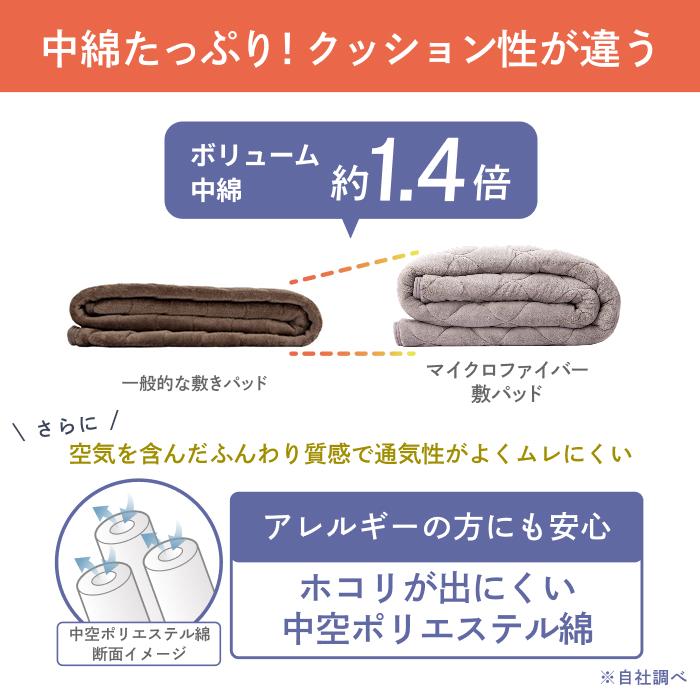 GOKUMIN 敷きパッド Simple マイクロファイバー セミダブル