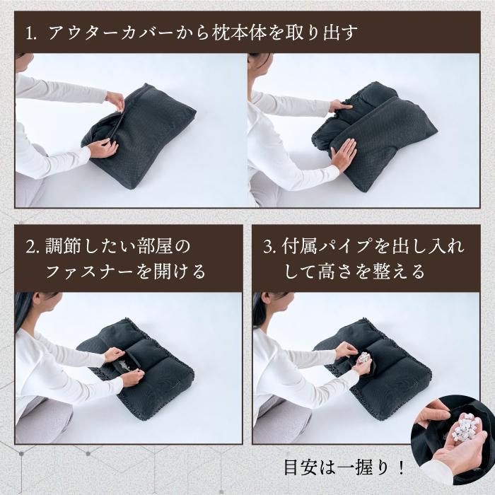 GOKUMIN GOKUMIN Takumi 枕 3Dハニカムジェル 4部屋構造 高さ調整 首