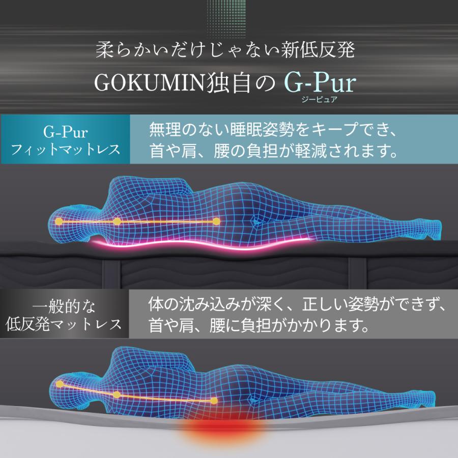 ゴクミンMASTER SLEEP G-Purフィット低反発マットレス　セミダブル 柔らかさ×身体の負担軽減を実現 穴あき加工で高通気】G-Purフィット低