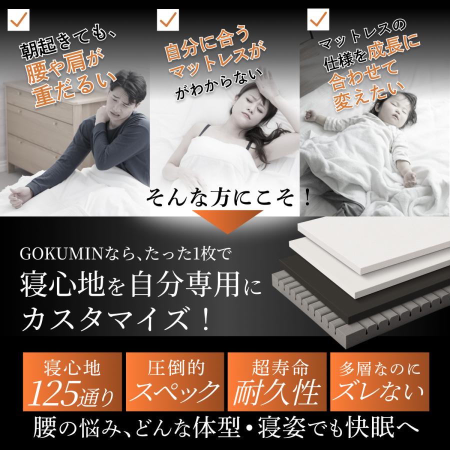 GOKUMIN アルティメイトマットレス plus 選べる眠り”という革新。『アルティメイトマットレスPlus』、125通りの