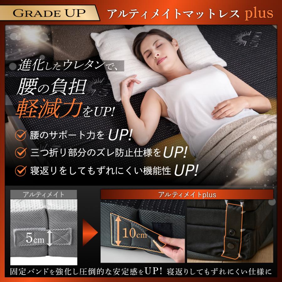 GOKUMIN 三つ折り マットレス セミダブル 硬さ調整 アルティメイト