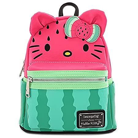 あなたにおすすめの商品 Loungefly Hello 並行輸入品 SANBK0352 Backpack Mini Watermelon Kitty リュックサック、デイパック