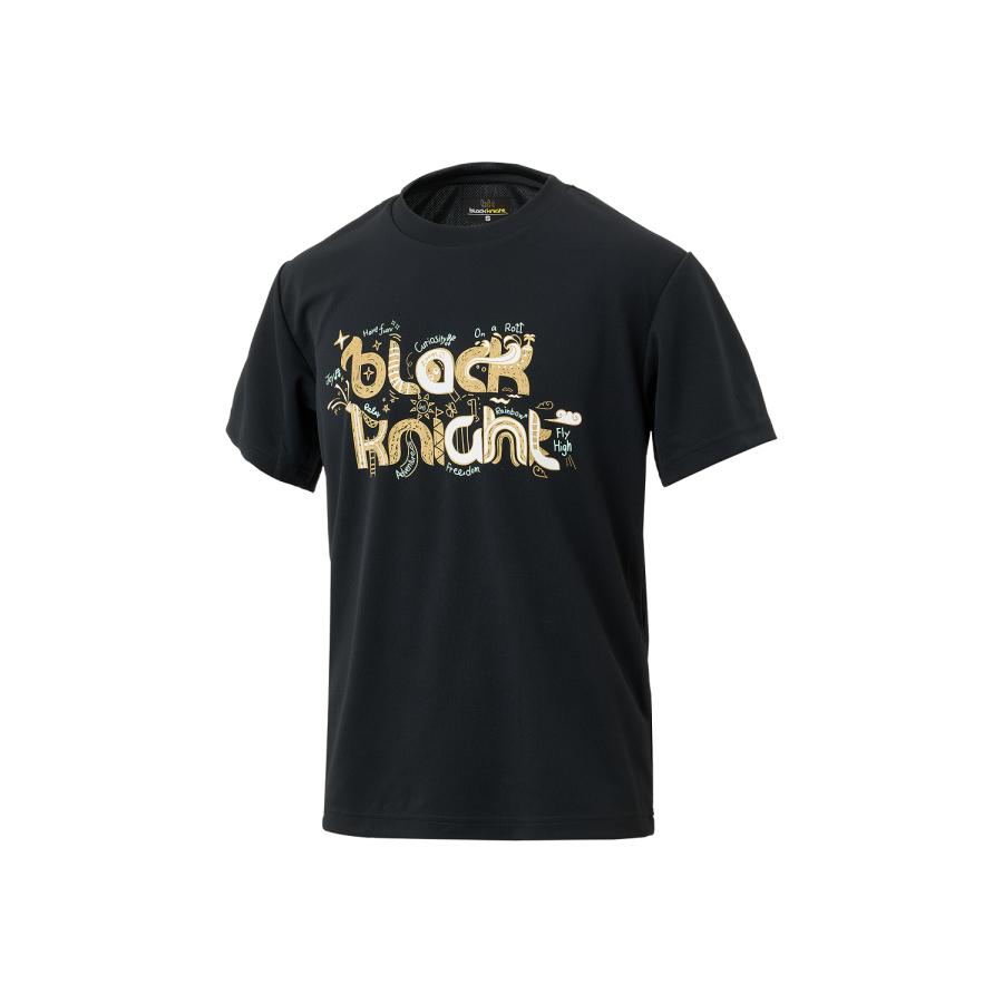 2025NEW レイドジャパン　ドライtシャツ　ブラック　XL black knight ブラックナイト バドミントン ウェア black knight UNI