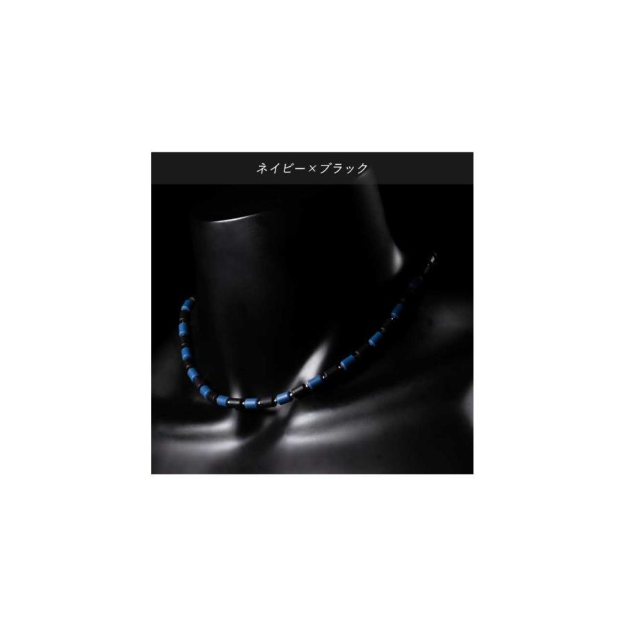 クリオ ネックレス CHRIO インパルスネックレス シルバー カラー S43cm ネイビー×ブラック | CHRIO