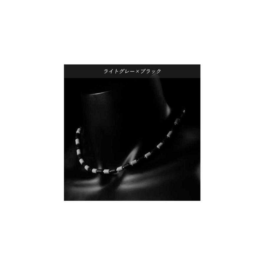 クリオ ネックレス CHRIO インパルスネックレス シルバー カラー M50cm ライトグレー×ブラック | CHRIO