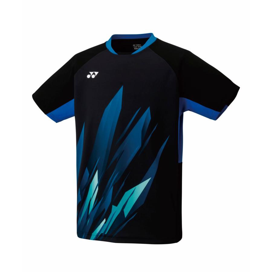 10668 YONEX バドミントンウェア Lサイズ 黒/青 YONEX ヨネックス バドミントン ウェア MEN ゲームシャツ