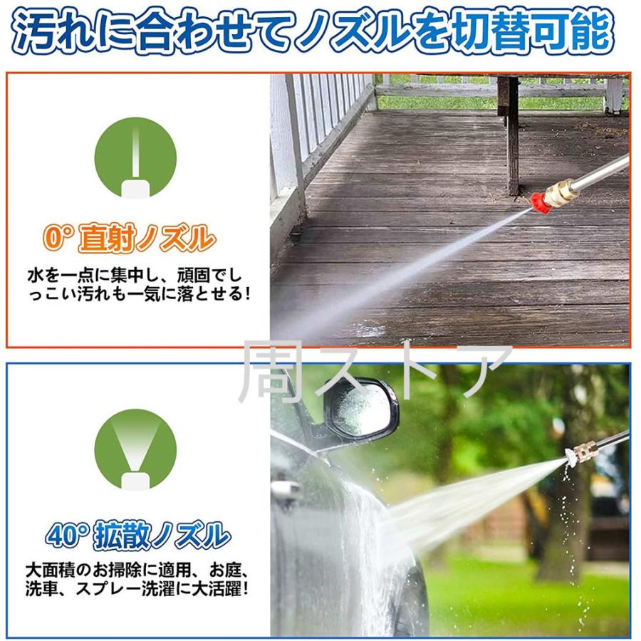 高圧洗浄機 コードレス 充電式 洗車機 マキタ 18Vバッテリー適用 強力噴射 吐出圧力3.6MPa 軽量 愛車 外壁などを清浄 家庭用【本体のみ】日本語説明書|shuu-store|04