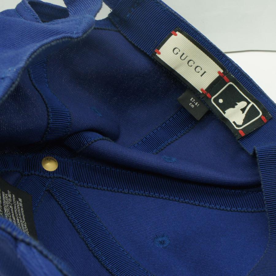 NYロゴ GUCCI 蝶刺繍 ベースボールキャップ ヤンキース ネイビー 中古・古着通販】GUCCI (グッチ) NEW YORK YANKEES