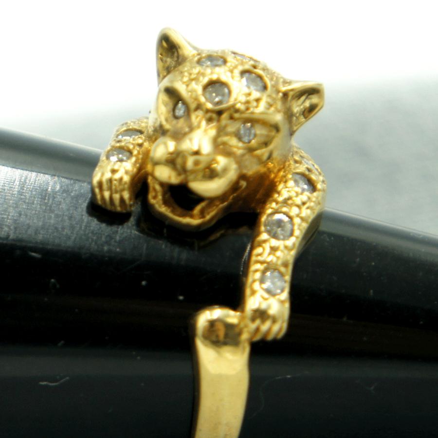 K18ダイヤモンドリング「パンサー」リング11号 D0.56ct（中古） : a 