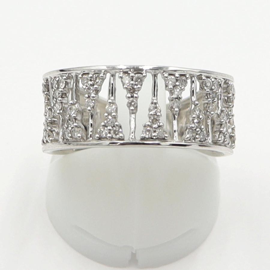 専用JG147★高級 ダイヤモンド1.05ct K18WG ヘッド K18WG ダイヤモンド リング 7.1g 約14号 0.5ct