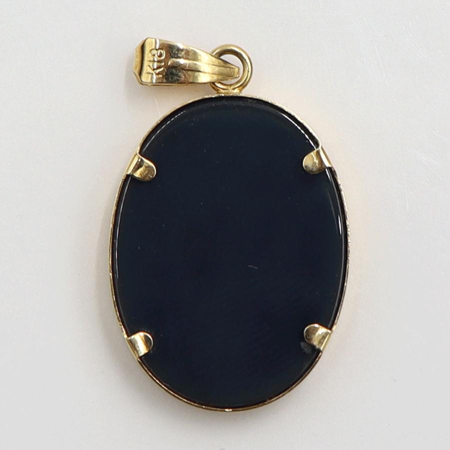 カメオk18枠ペンダントヘッド