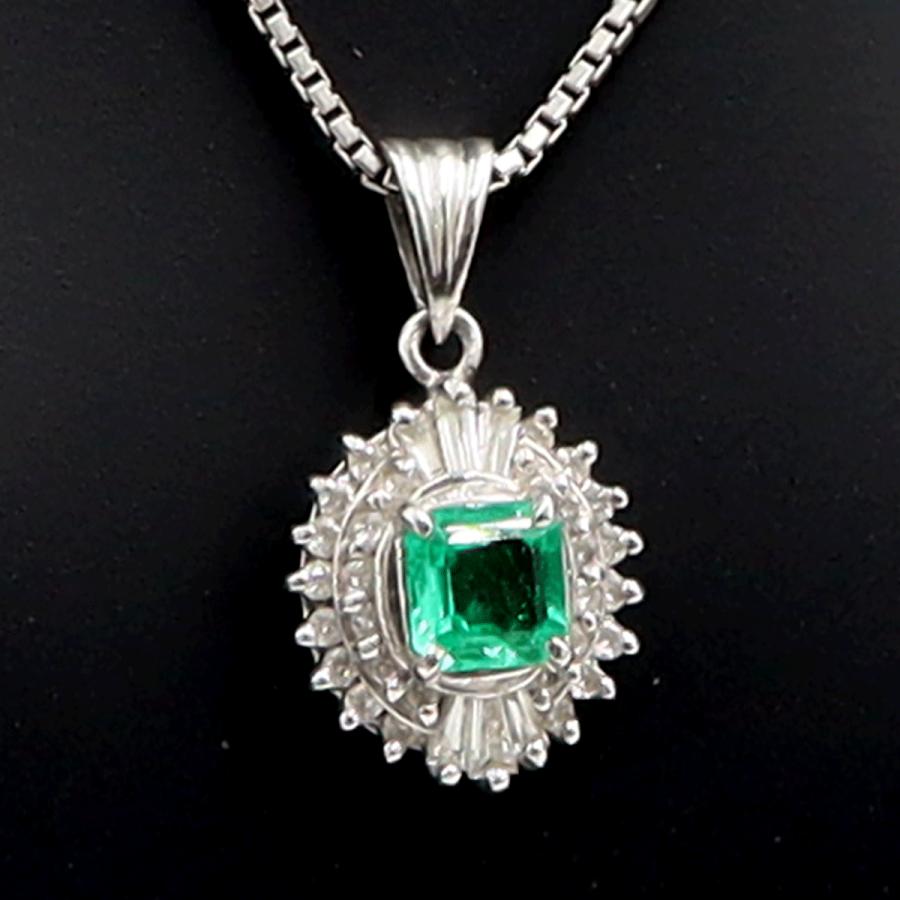 エメラルドトップ＆ネックレスpt850 【公式通販】