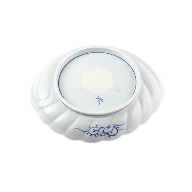 染付山水鮑型【大盛皿】有田焼 賞美堂本店 其泉 S-3677 大皿