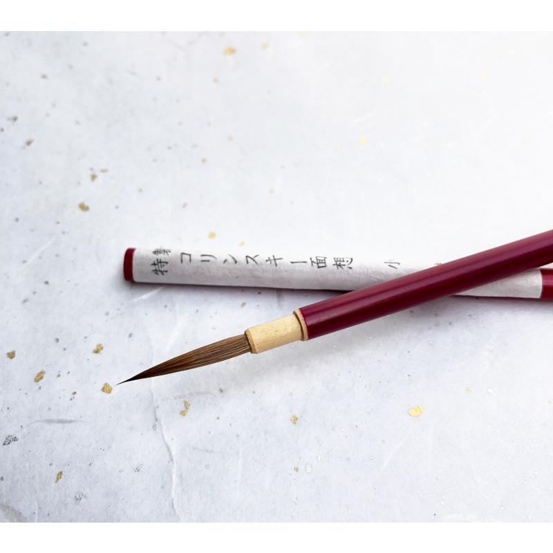 面想筆/面相筆 コリンスキー面想 小 赤軸 【大阪 朱陽堂謹製】 : 筆匠  