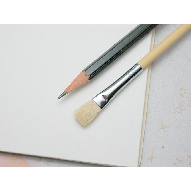 デザイン・日本画用筆 ・ 平筆／デザイン筆 2号 【大阪 朱陽堂謹製