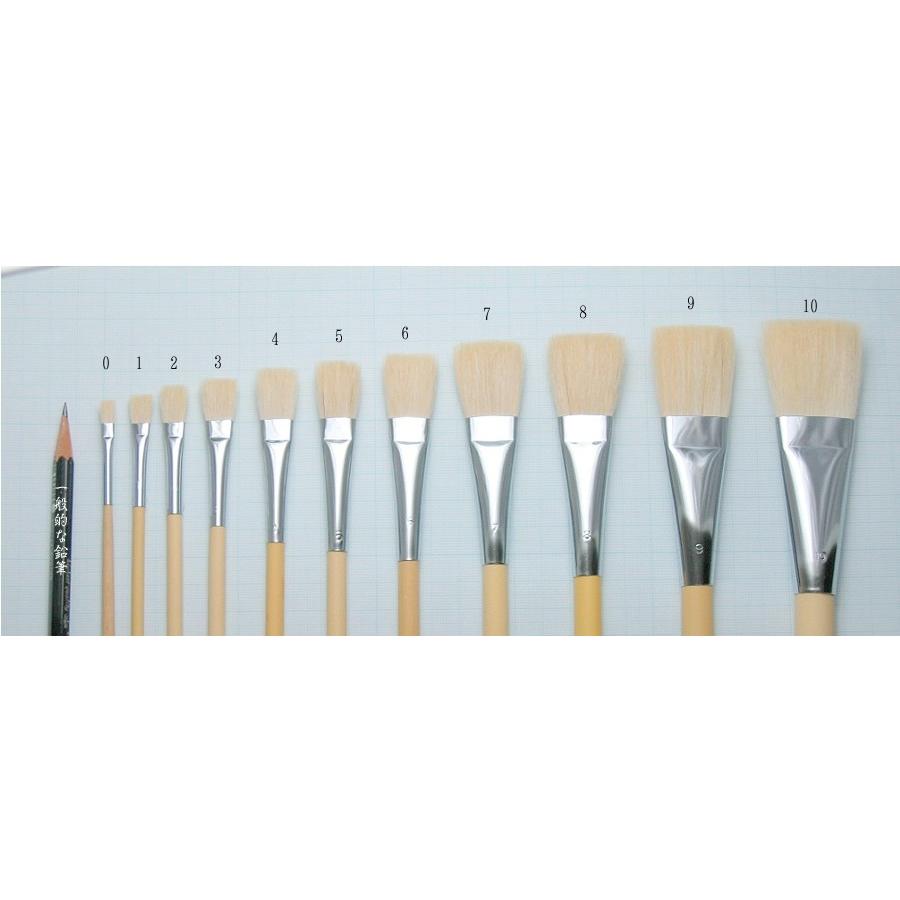 デザイン・日本画用筆 ・ 平筆／デザイン筆 8号 【大阪 朱陽堂謹製