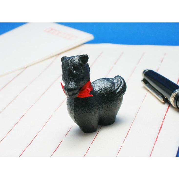 文鎮 / ペーパーウェイト 馬 リボン付 【伝統工芸品南部鉄器】 : 筆匠