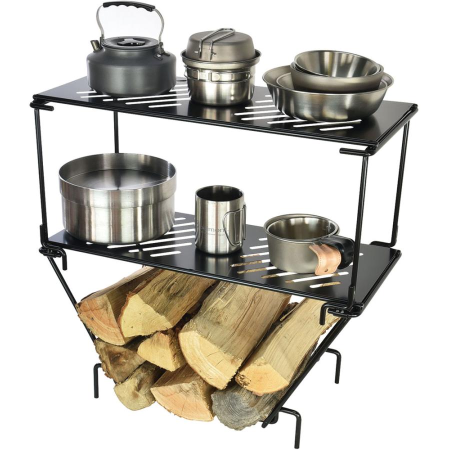 新品未使用☆Belmontアイアン薪ラック（収納ケース付）正規ベルモント