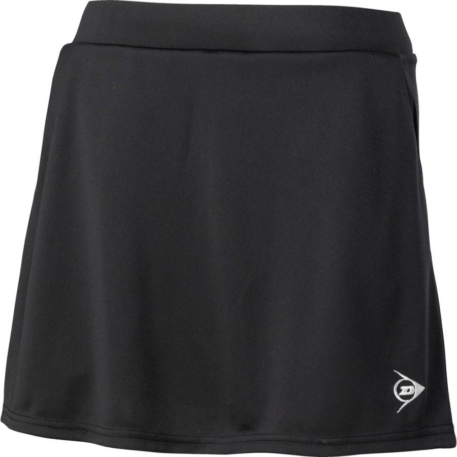 Dunlop Club Line - Gonna Da Tennis Donna Con Leggings Integrati, Nero, Taglia 1, 92% Poliestere 8% Spandex