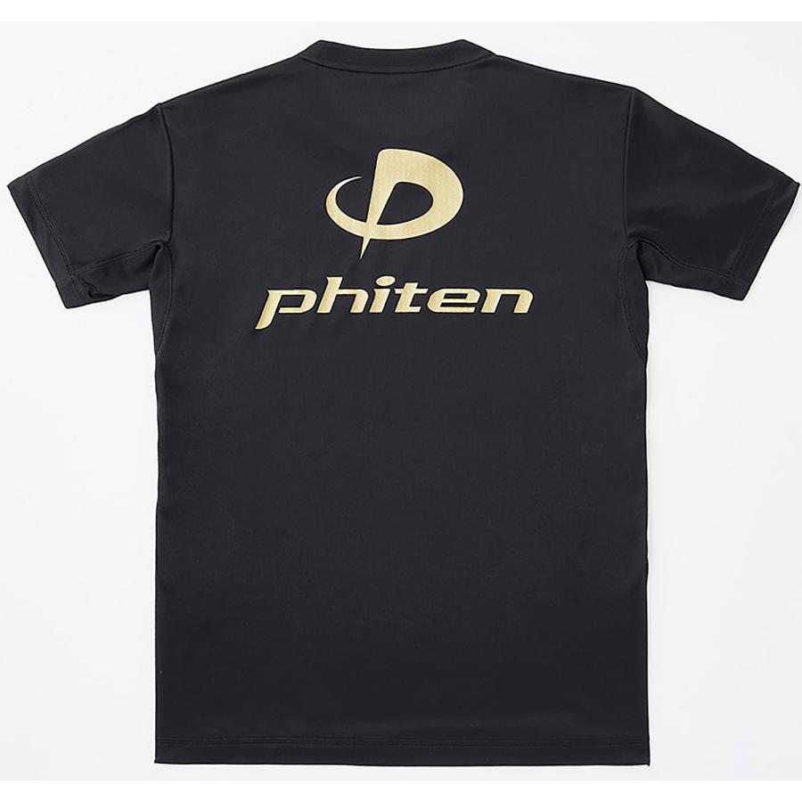 ファイテンTシャツ　Mさま Phiten ファイテン RAKUシャツ 半袖 ブラック/ゴールド 2XO