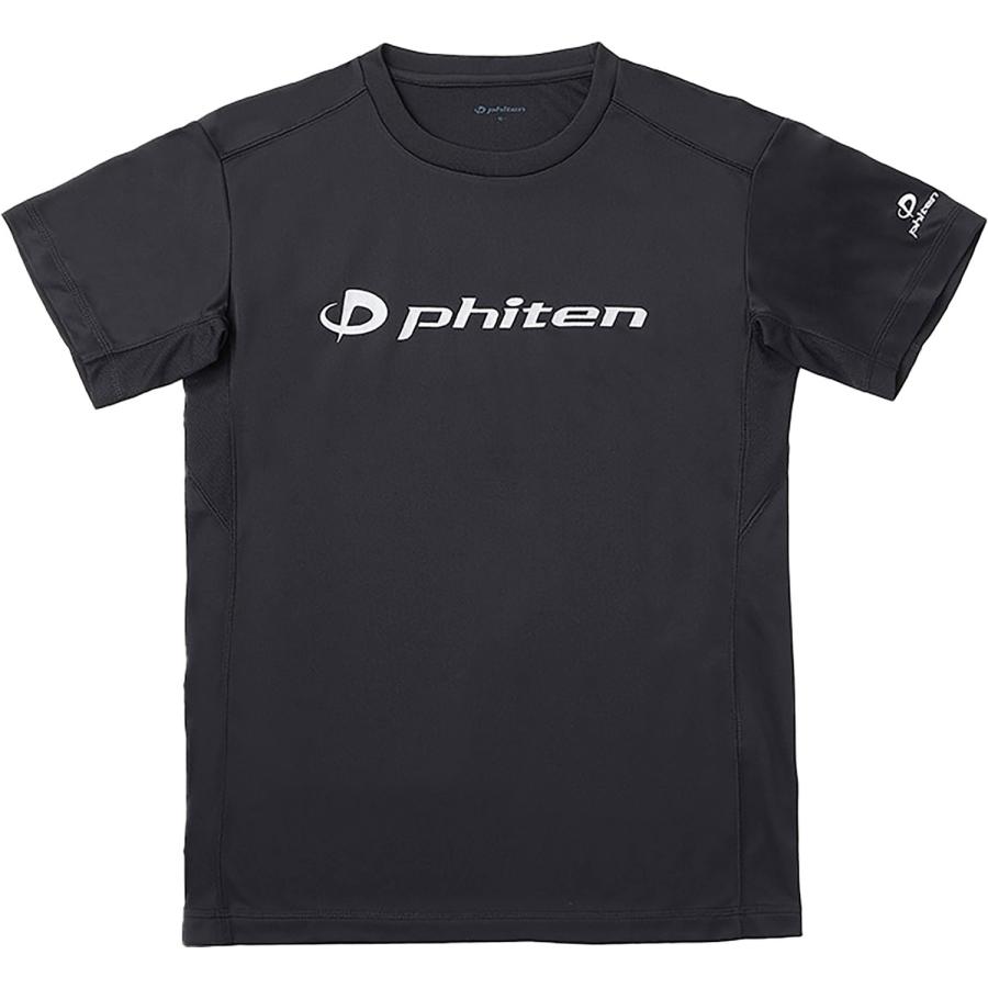 Phiten（ファイテン） Phiten RAKUシャツ 半袖 ブラック/シルバー S T