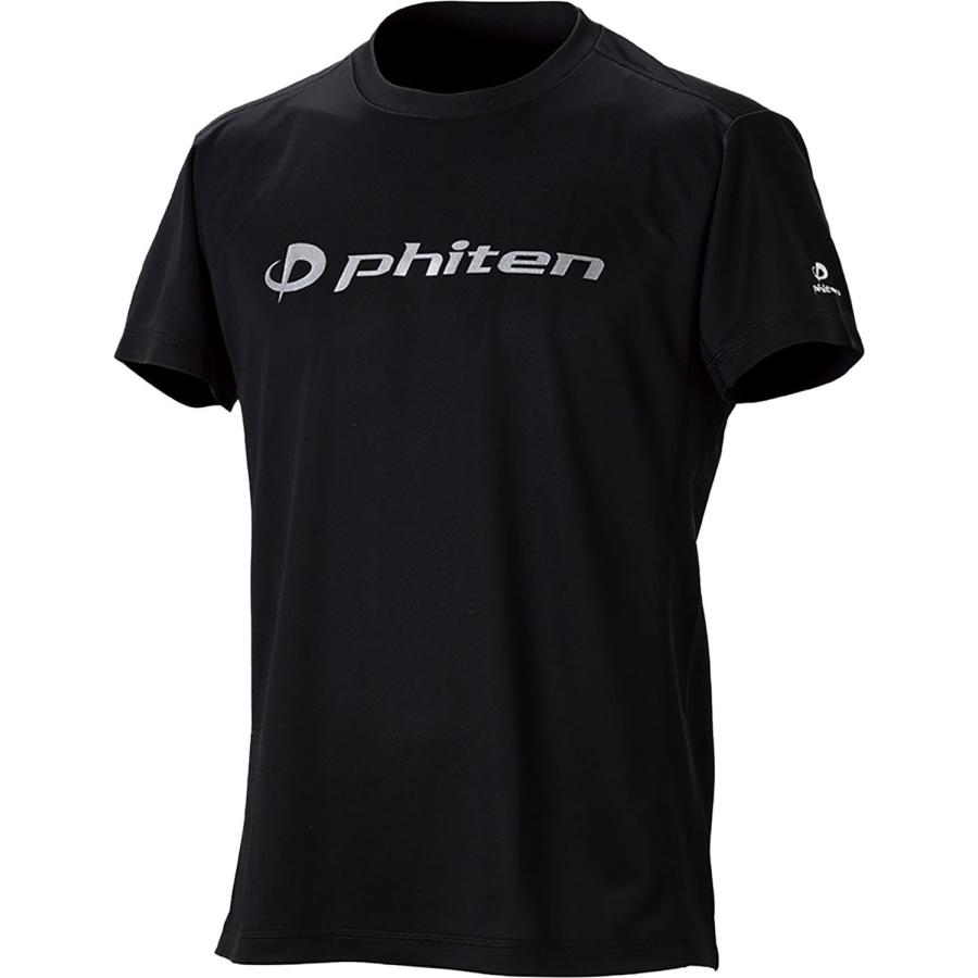 Phiten（ファイテン） Phiten RAKUシャツ 半袖 ブラック/シルバー L T
