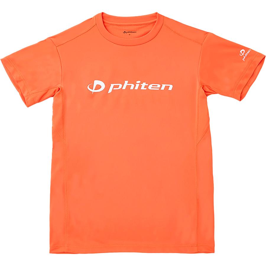 Phiten（ファイテン） Phiten RAKUシャツ 半袖 オレンジ/ホワイト L