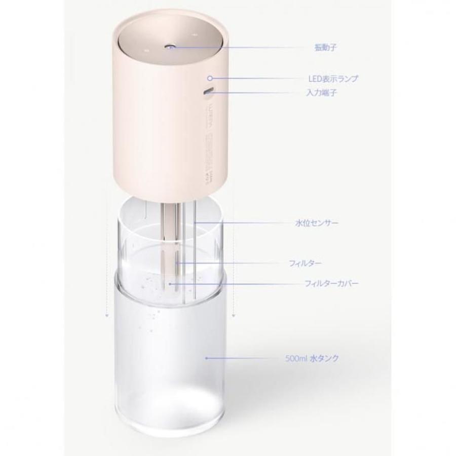 LUMENA（ルーメナー） コードレス加湿器 H2+ ピンク 卓上 おしゃれ