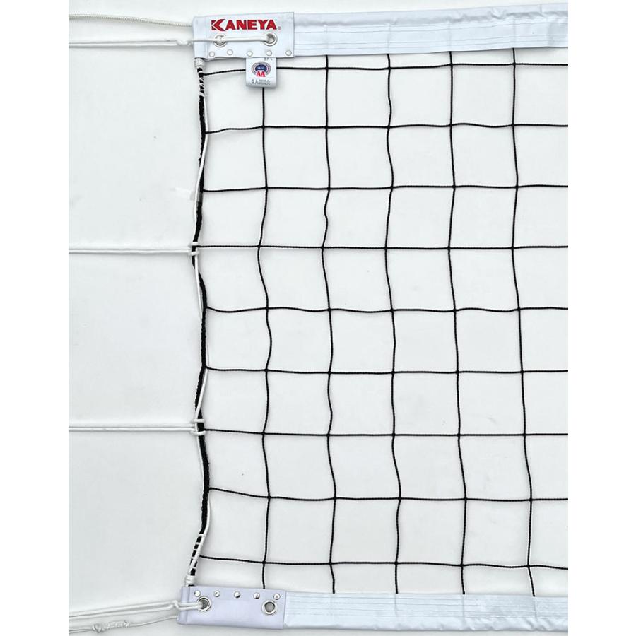 カネヤ KANEYA バレーボール  バレーボール ネット 日本バレーボール協会公認品 6人制バレーボールネット上下白帯付 ハイクラス K-3148  K3148 KANEYA（カネヤ） バレーボール ネット 日本バレーボール協会公認品 6
