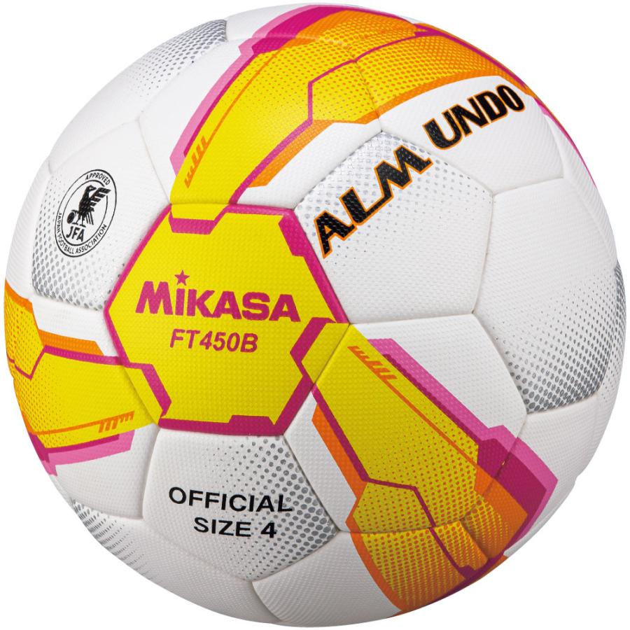 MIKASA（ミカサ） サッカー 4号貼り 検定球 黄/ピンク 日本サッカー
