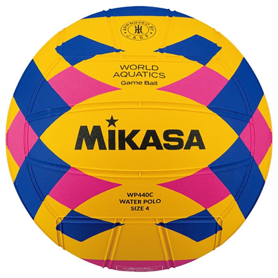ミカサ MIKASA スイミング 水球 検定球4号 女子用 イエロー×ブルー×ピンク メンズ レディース 中学校 ボール プール 練習 練習球 国際公認球 部活 クラブ 試合 競技ボール  WP440C MIKASA（ミカサ） 水球 検定球4号 女子用 イエロー×ブルー×ピンク