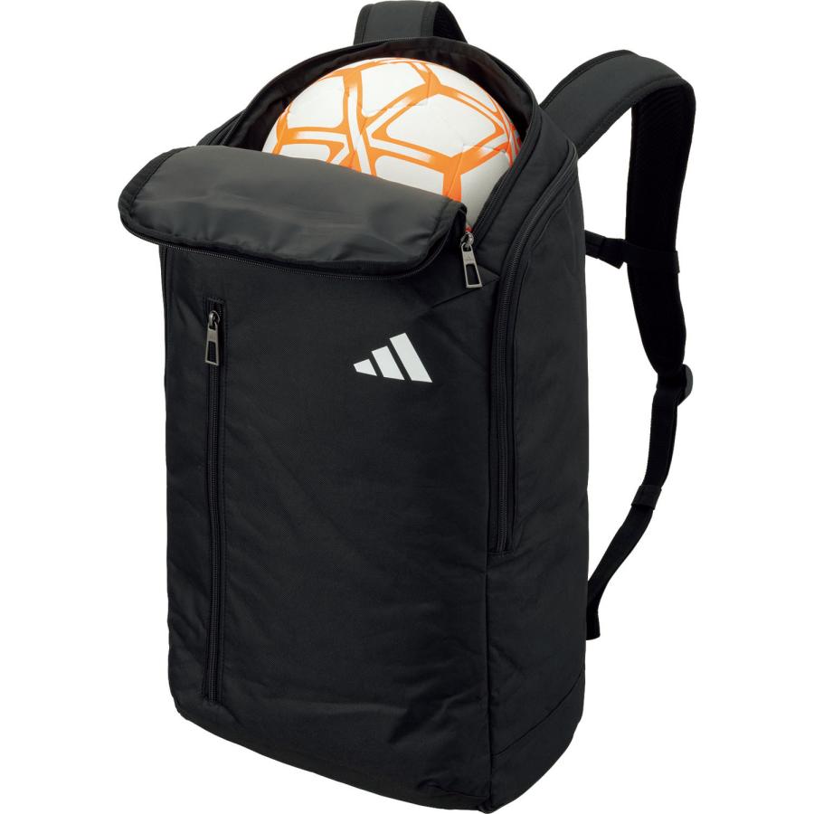 ＠アディダスサッカーボール用　3層デイパックボールバック リュック黒×黒 adidas(アディダス) アディダス(adidas) サッカー リュック