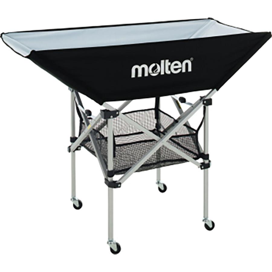 molten（モルテン） 折りたたみ式平型ボールカゴ 背低 黒 ブラック