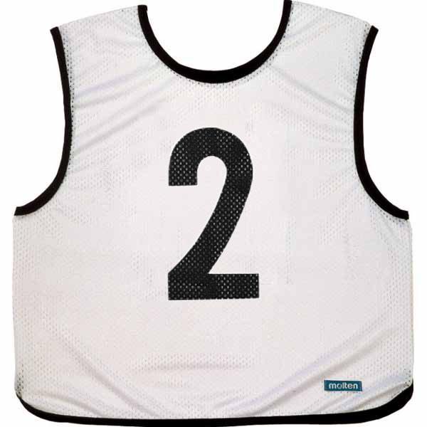 モルテン molten ゲームベスト 白 10枚組 10枚セット 番号 数字 ビブス 体育祭 リレー 陸上 クラス対抗 運動会 体育備品 サッカー クラス分け 陸上競技  GB0113W molten（モルテン） ゲームベスト 白 10枚組 10枚セット 番号 数字