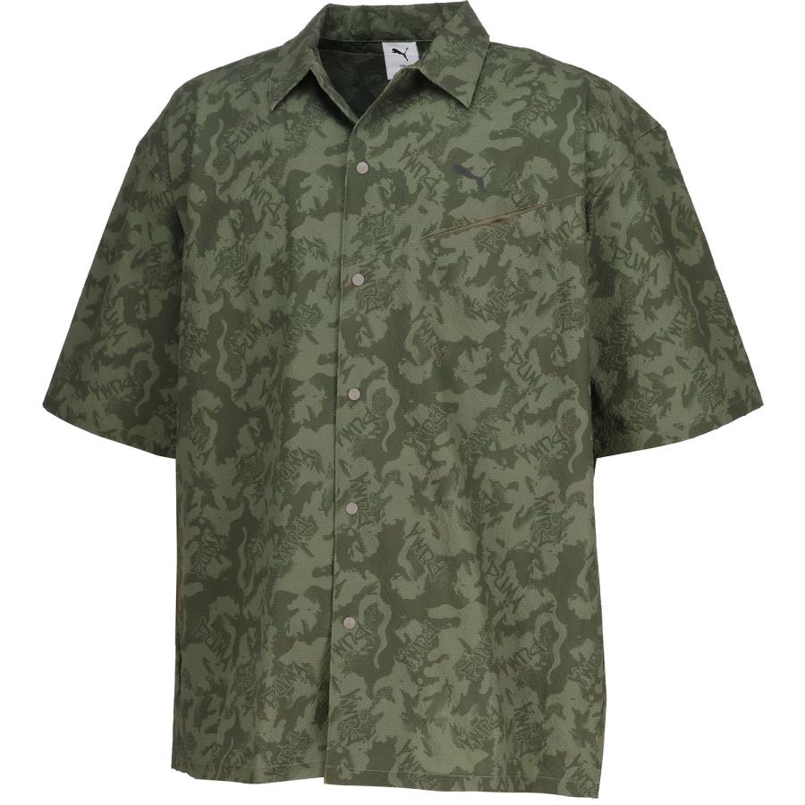 PUMA（プーマ） PUMA ESS ELEVATED ウーブン AOP SS シャツ メンズ 男性 トップス 半袖 お出かけ 通勤 通学 ...