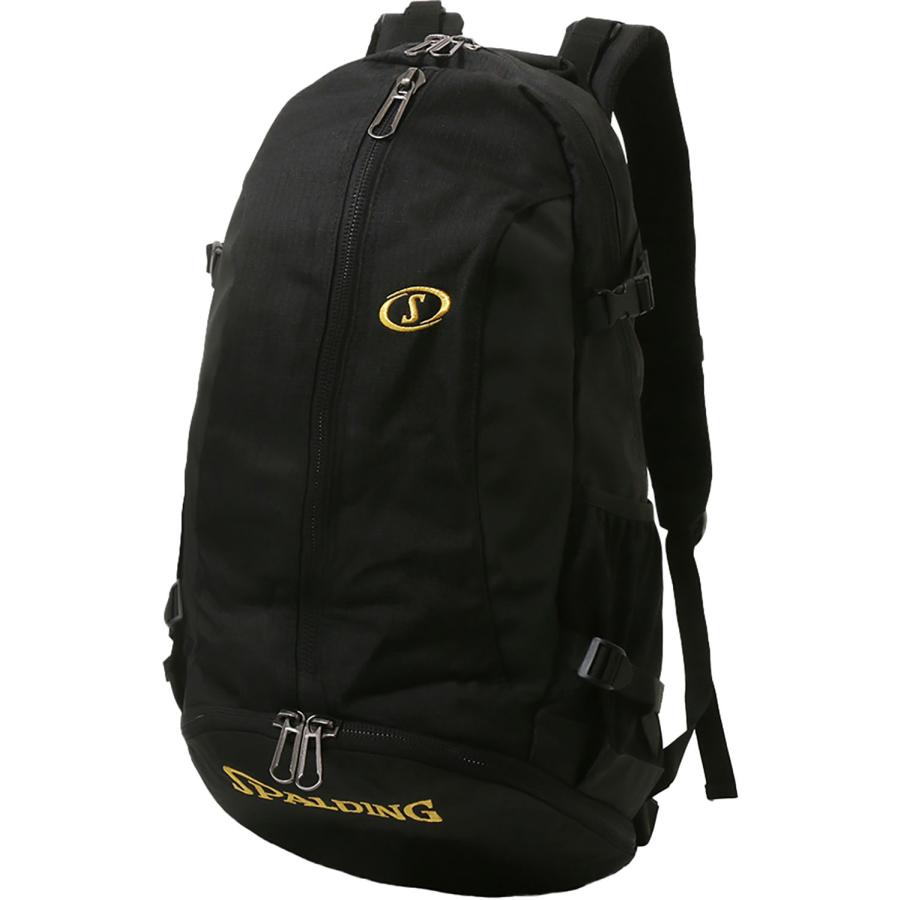 スポルディング SPALDING バスケット ケイジャー cager ゴールド バックパック 40-007GD リュックサック バスケ ボール収納 シューズ収納 大容量 室内球技 通学 部活 運動部  40007GD SPALDING（スポルディング） ケイジャー cager ゴールド バックパック
