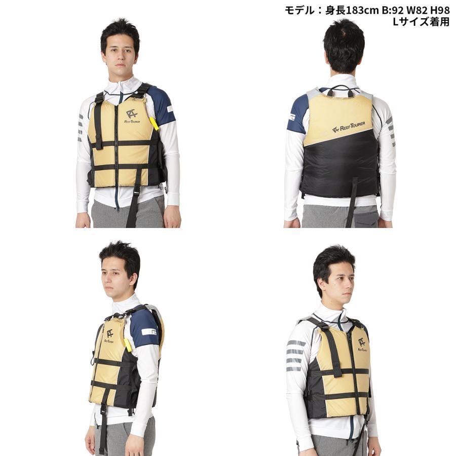 Reef Tourer フローティングベスト Mサイズ 3点セット REEF TOURER リーフツアラー シュノーケリングベスト 大人用 ユニ
