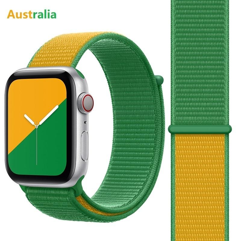 アップルウォッチ ベルト バンド Apple Watch新世代7世代 SE Series 6/5/4/3/2/1 applewatch ナイロン編みベルト 国別  国旗シリーズ 送料無料｜shzshop｜20