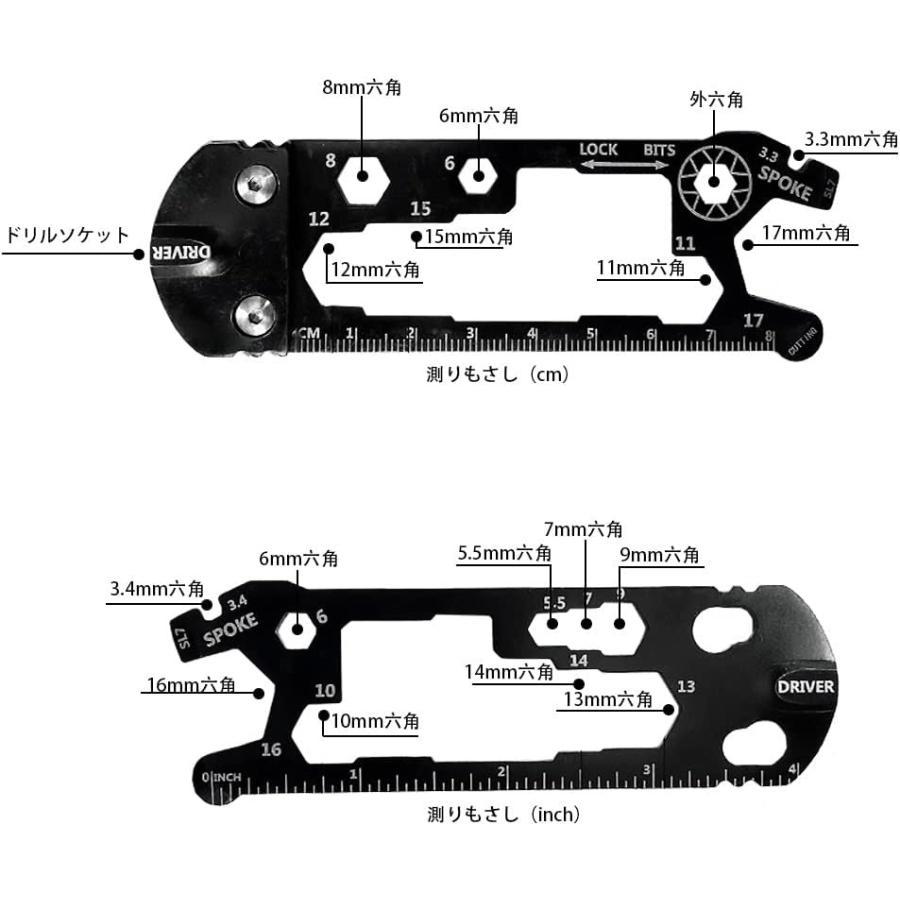 カード型 マルチツール 24in1 ドライバーセット 多目的ツールカード型