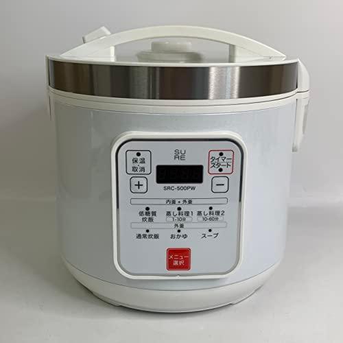 石崎電機製作所・SURE 低糖質炊飯器 SRC-500PW :B07PCQ5ZBG-A2180YGIKWL8C-20230424:シーサイド