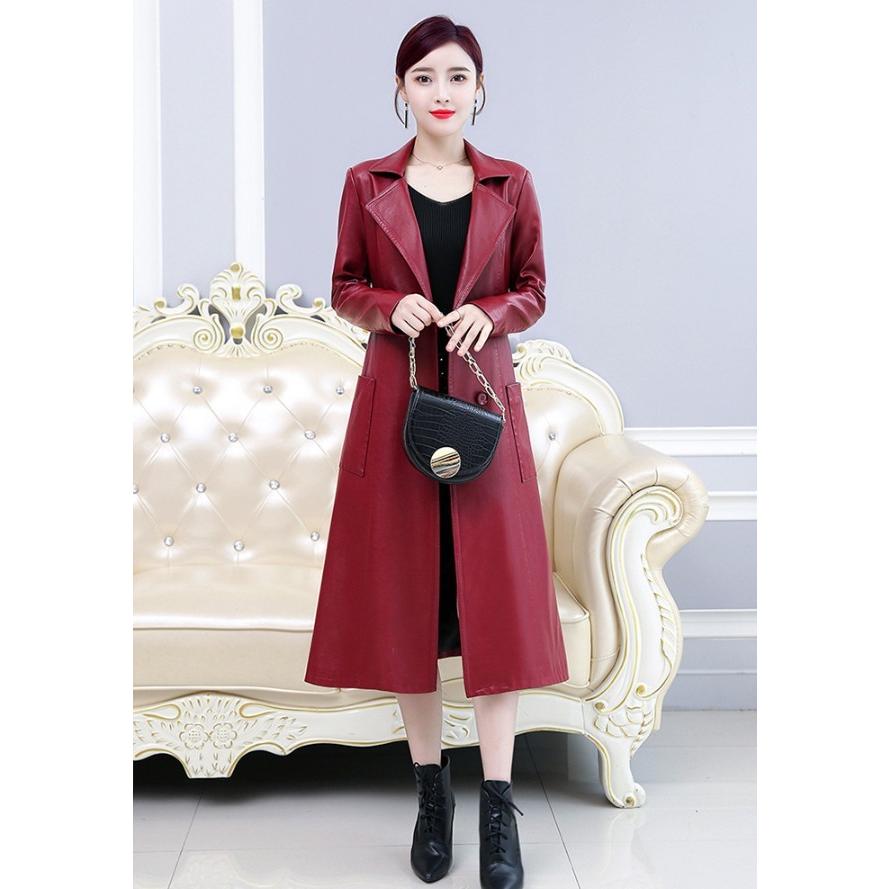 決算特価 送料無料 羊革 レディース スプリングコート ライトアウター 体型カバー トレンチコート ロング アウターコート スーツに合う アウター 入学式 卒 柔らかい Theblindtigerslidell Com