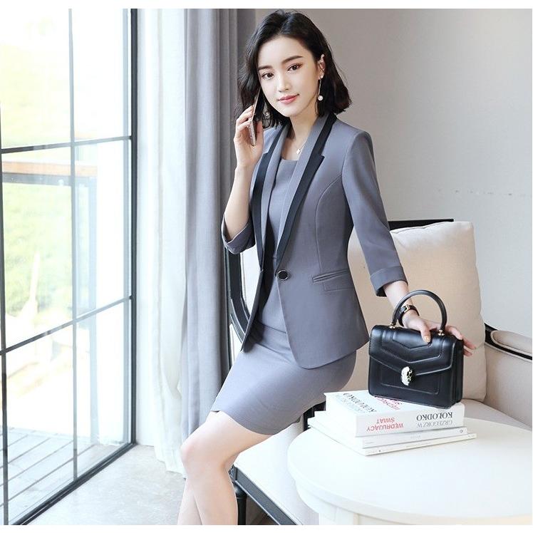 レディーススーツ上下スーツ ワンピース 2点セット Ol通勤 面接 ビジネス オフィス フォーマル 七五三入学式 入社 卒業式 五分袖 Su22 シースショップ 通販 Yahoo ショッピング