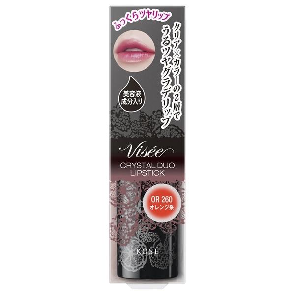 Vise　ヴィセ　リシェ　クリスタルデュオ　リップスティック　OR260 オレンジ系　3.5g　KOSE　コーセー|コーセー認定ショップ| | KOSE | 03