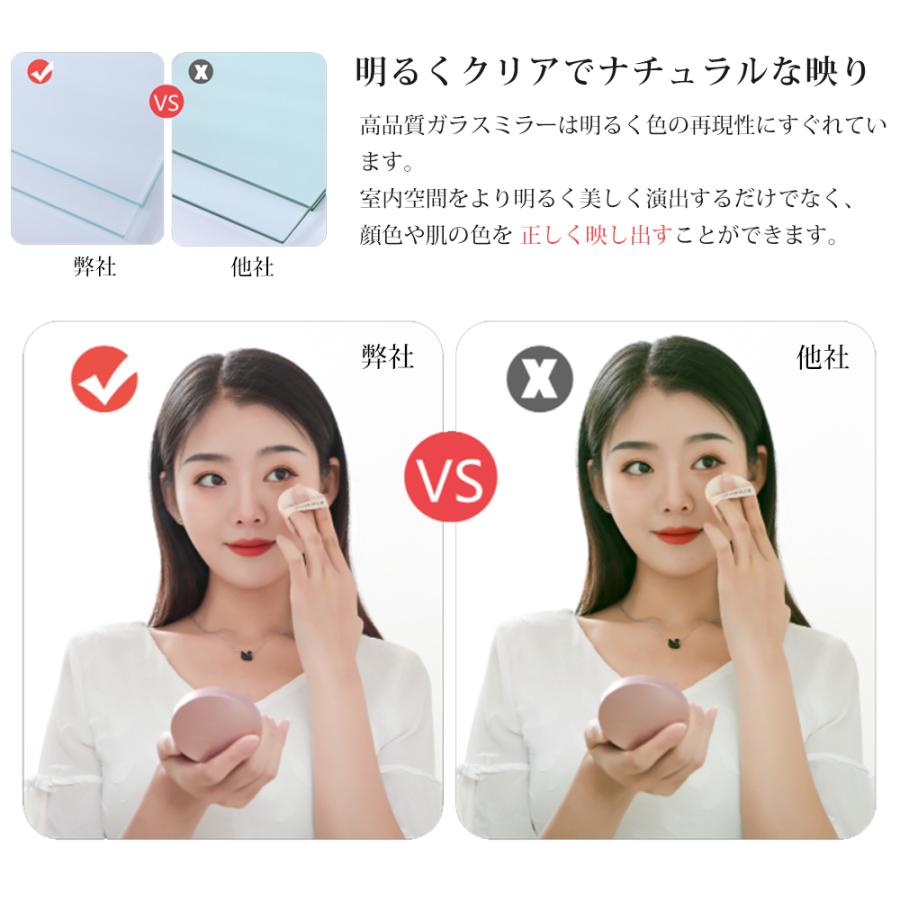鏡 スタンドミラー 姿見鏡 全身鏡 ノンフレームウェーブミラー 韓国