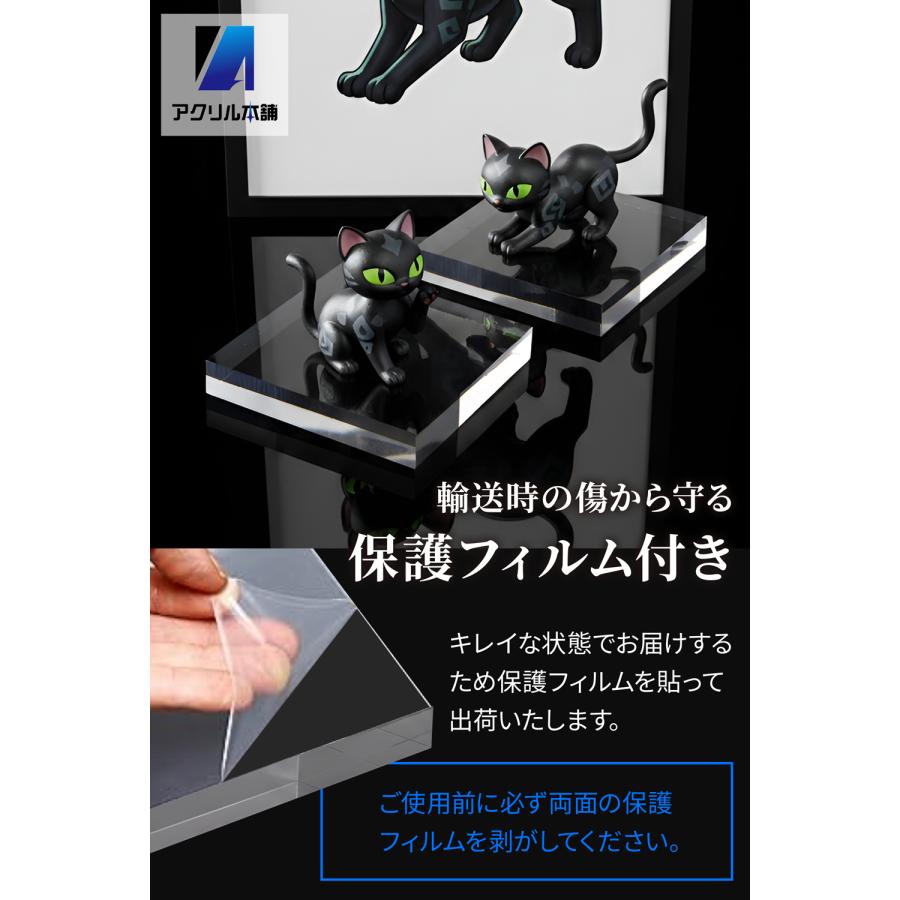 アクリル本舗 アクリルブロック 100×100×20mm 台座 ディスプレイ