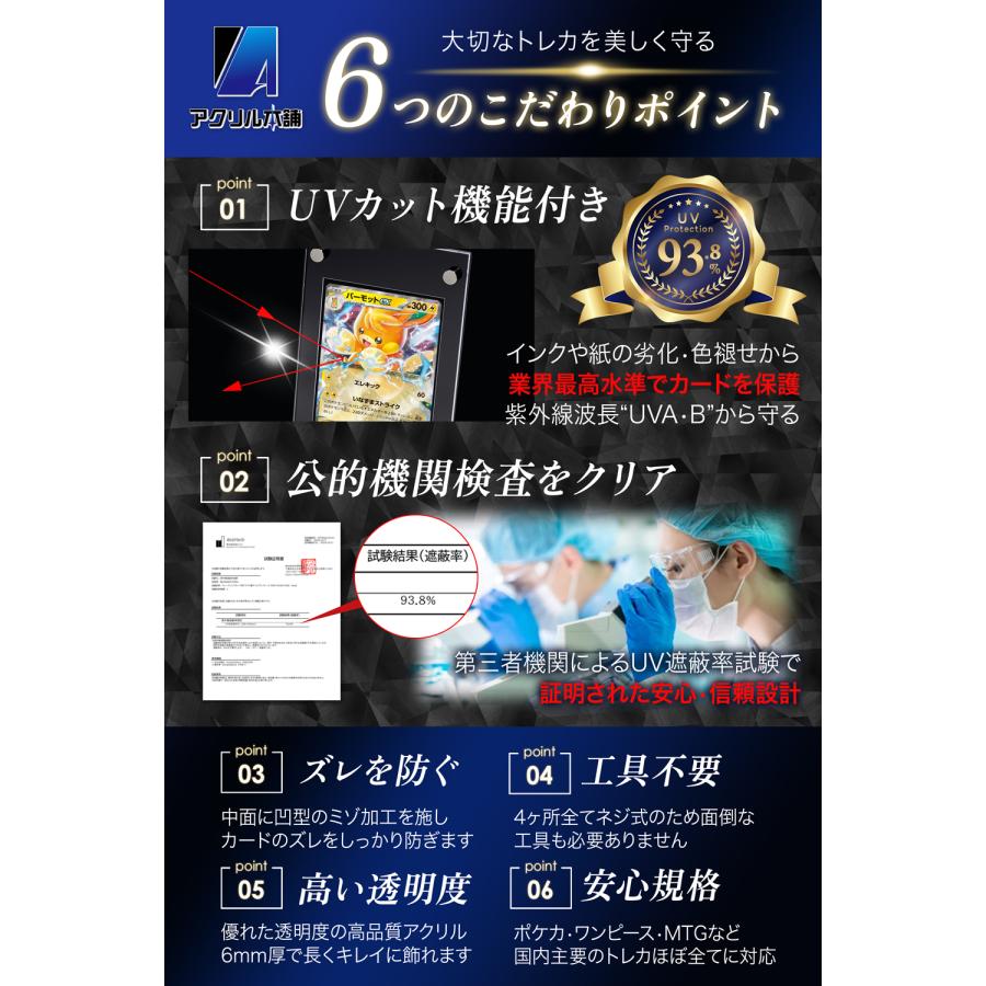 UVカット率93.8%】アクリル本舗 溝あり スクリューダウン カード