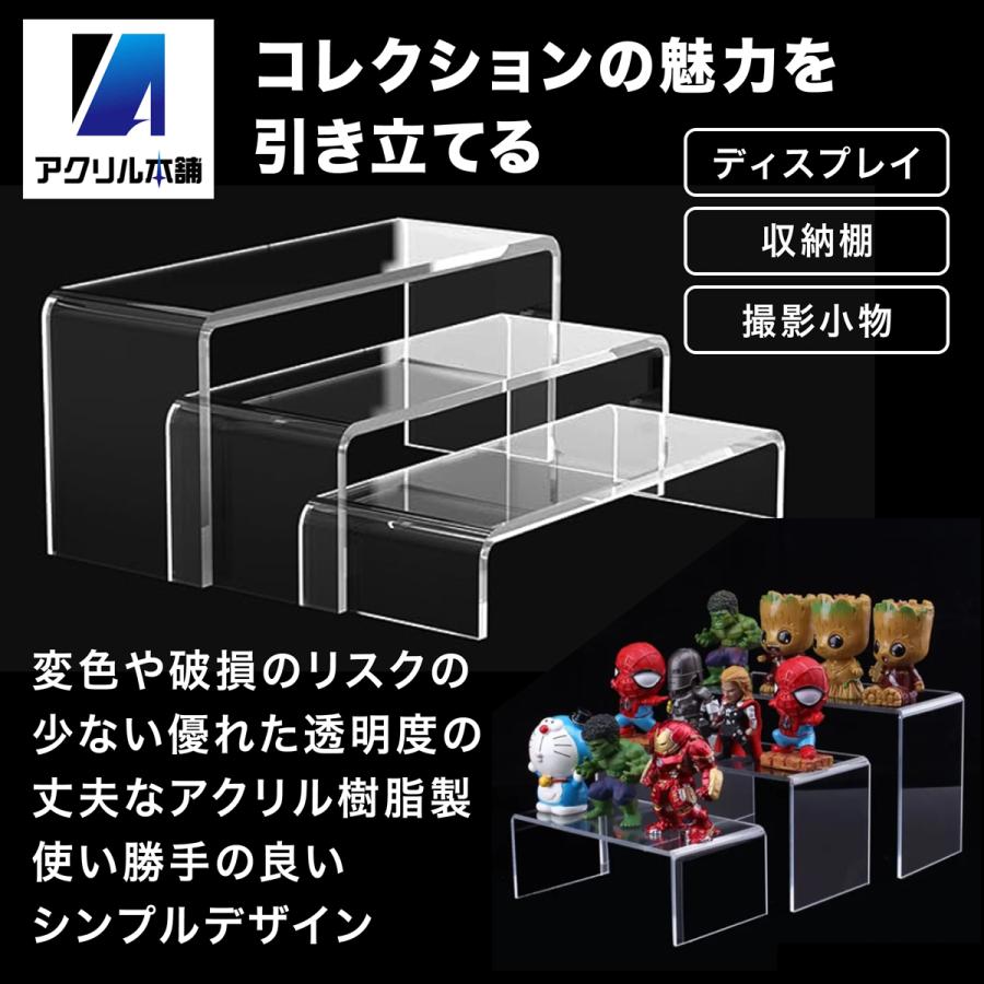 アクリル本舗 展示台 Mサイズ 3個セット アクリルスタンド