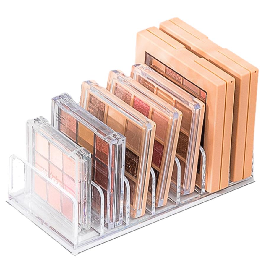 アクリル本舗 アイシャドウ 収納 7仕切り 化粧品 メイク コスメ収納 アクリル製 卓上 メイクボックス 透明 アクリルスタンド 小物入れ
